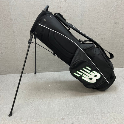 ニューバランス　ゴルフ用　スタンド式　キャディバッグ　約8.5型　ブラック　黒　ポリエステル　New Balance