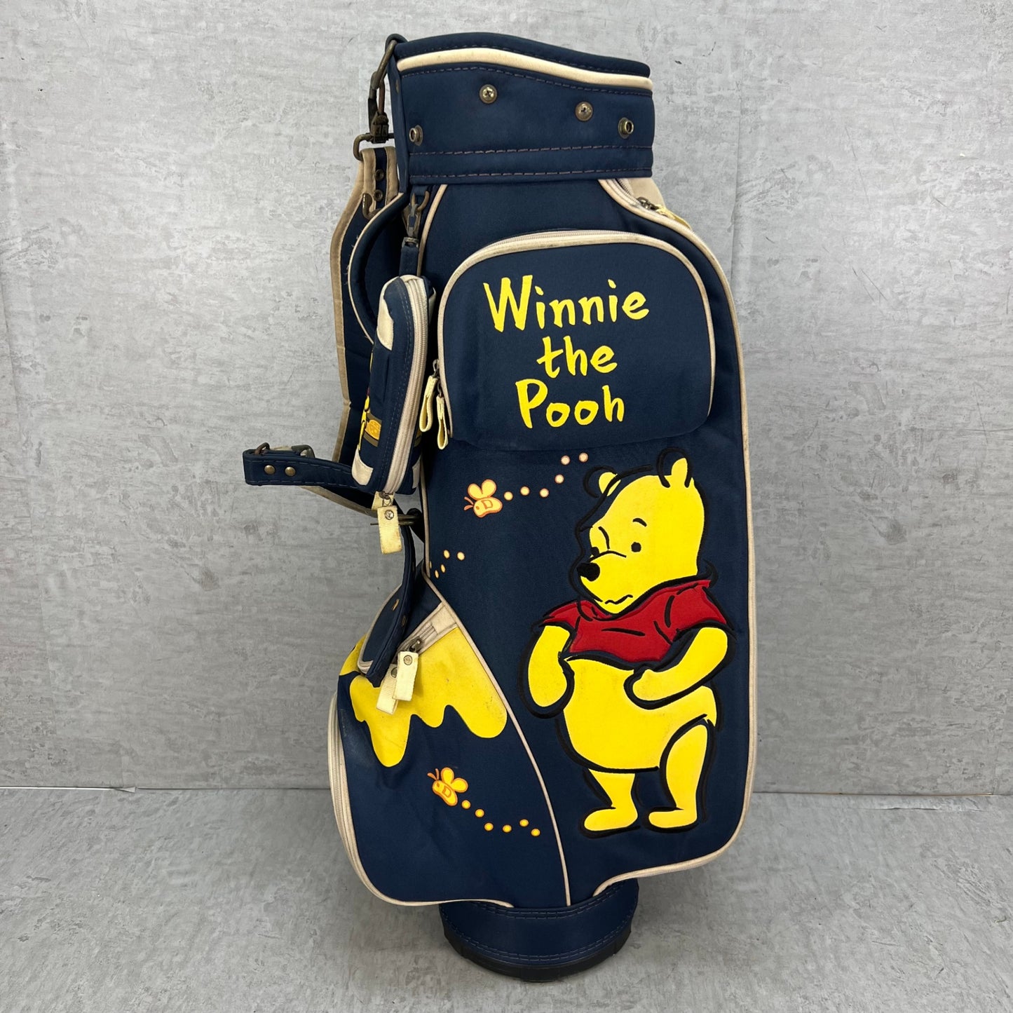 くまのプーさん　ゴルフ　カート式キャディバッグ　約８型　ポリエステル　キャラクター　Winnie the Pooh