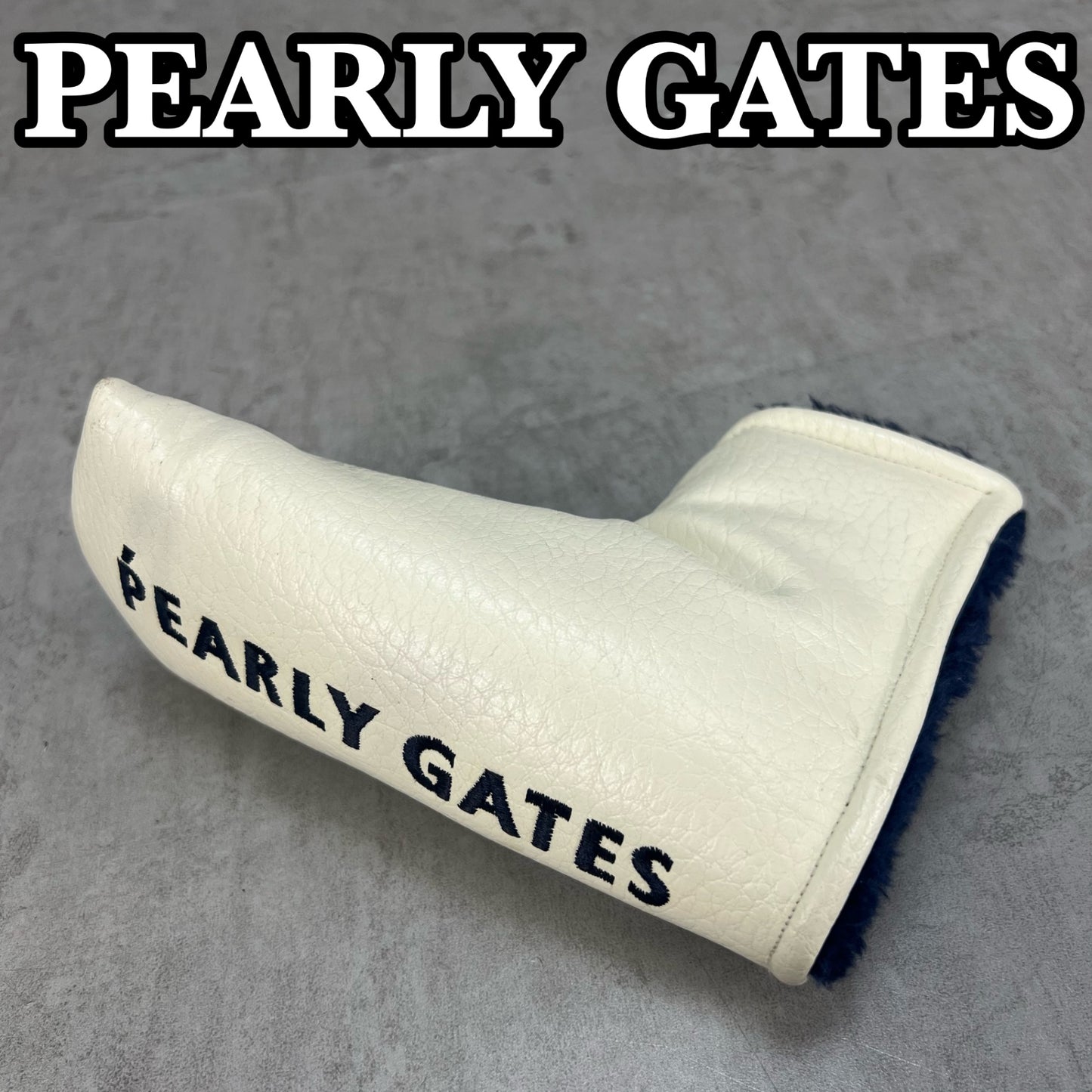 パーリーゲイツ　ゴルフクラブ用ヘッドカバー　パター　ピン型　ホワイト　白　レザー　うさぎ　PEARLY GATAS
