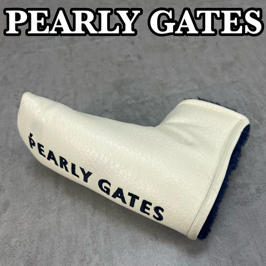 パーリーゲイツ　ゴルフクラブ用ヘッドカバー　パター　ピン型　ホワイト　白　レザー　うさぎ　PEARLY GATAS