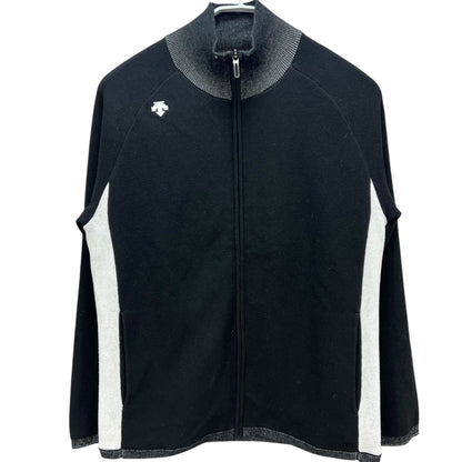 デサント　メンズゴルフウェア　フルジップセーター　M　ブラック　黒　DESCENTE　アパレル　長袖トップス