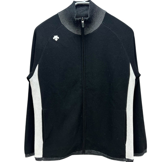 デサント　メンズゴルフウェア　フルジップセーター　M　ブラック　黒　DESCENTE　アパレル　長袖トップス