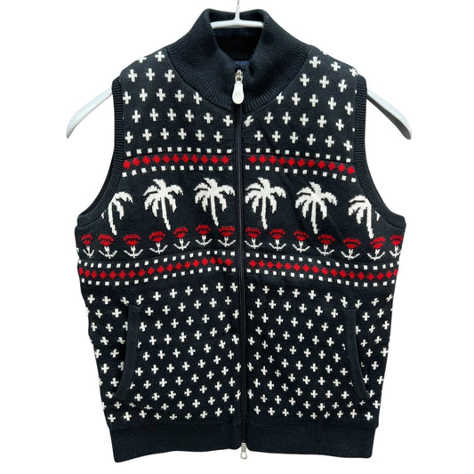 キャロウェイ　レディース　ベスト ニット　セーター　Sサイズ　ネイビー　ノルディック調　女性用ゴルフアパレル　Callaway