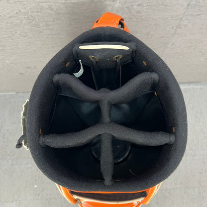 ロマロ　ゴルフ　カート式キャディバッグ　約10型　オレンジ　PUレザー　RomaRo