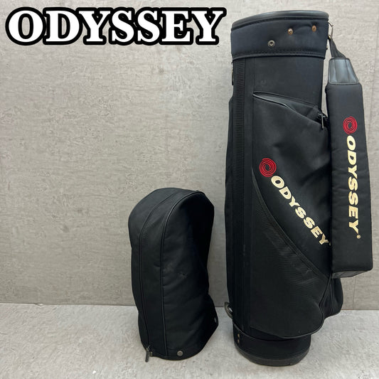 ODYSSEY オデッセイ ゴルフ キャディバッグ ブラック 黒 カート式 8.5型 4分割
