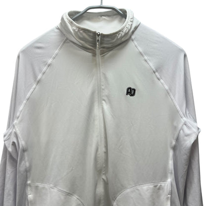 アダバット　メンズゴルフウェア　フルジップトップス　M　ホワイト　白　adabat 　長袖　アパレル