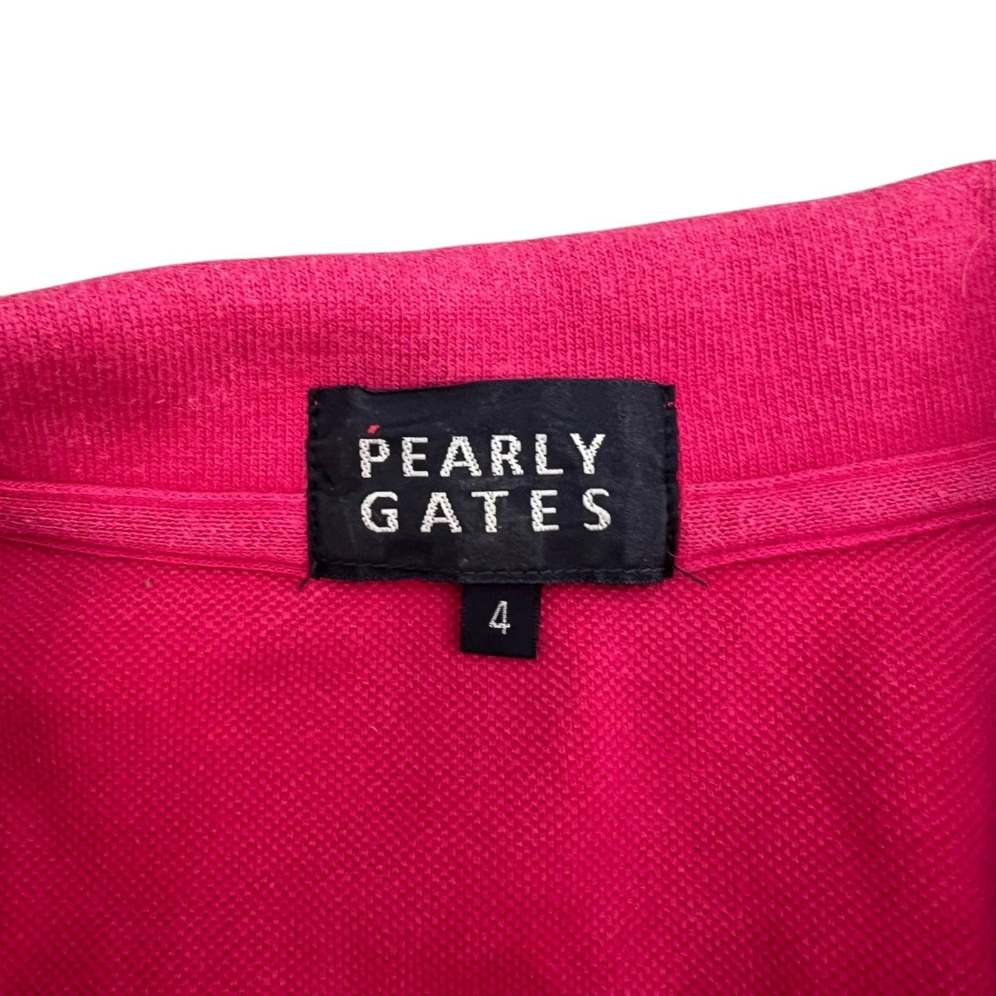 パーリーゲイツ　メンズ　ゴルフウェア　半袖ポロシャツ　4号　M　レッド　赤　アパレル　PEARLY GATES