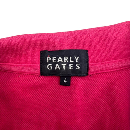 パーリーゲイツ　メンズ　ゴルフウェア　半袖ポロシャツ　4号　M　レッド　赤　アパレル　PEARLY GATES