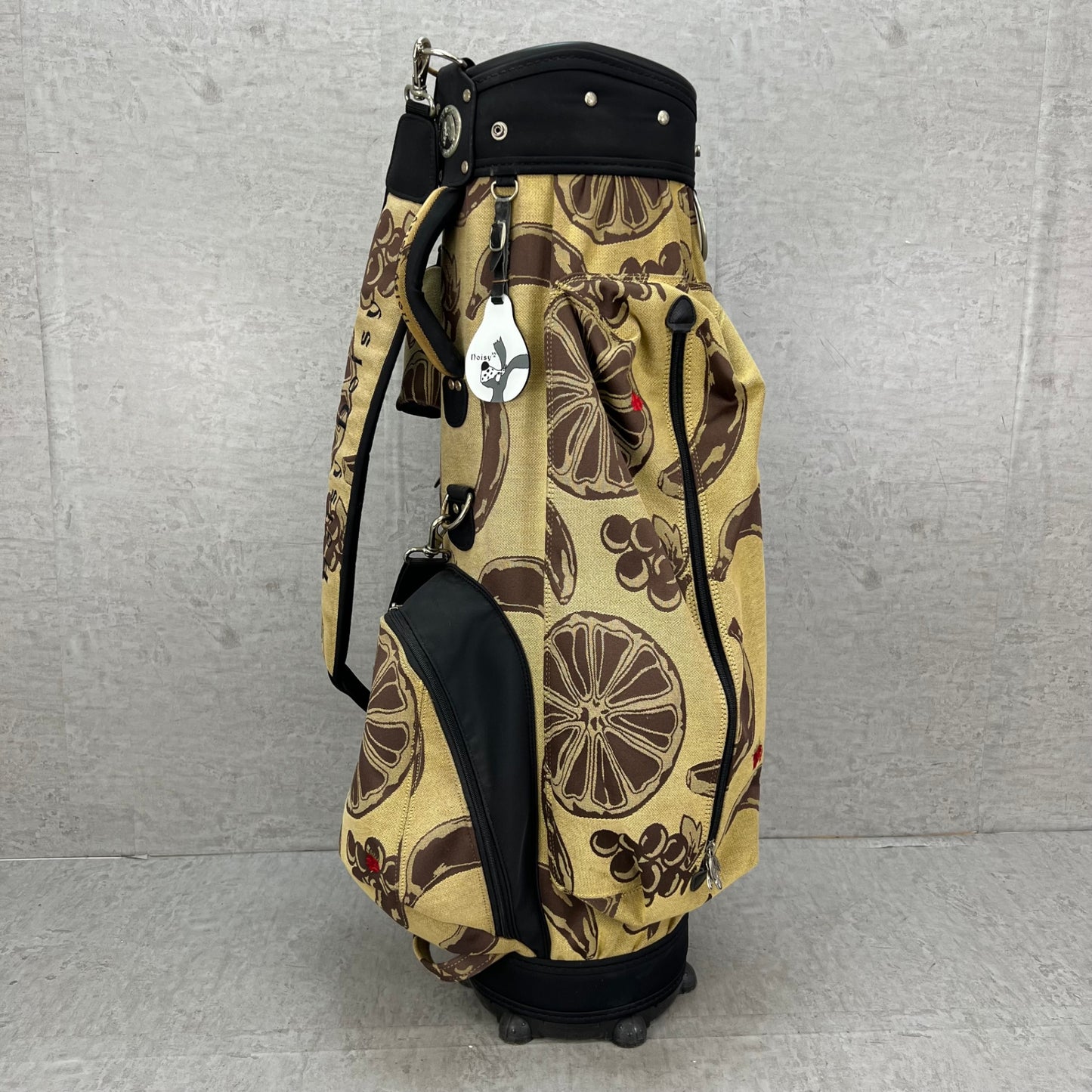ノイジーノイジー　ゴルフ　カート式キャディバッグ　フルーツ柄　約8.5型　ポリエステル　Noisy Noisy