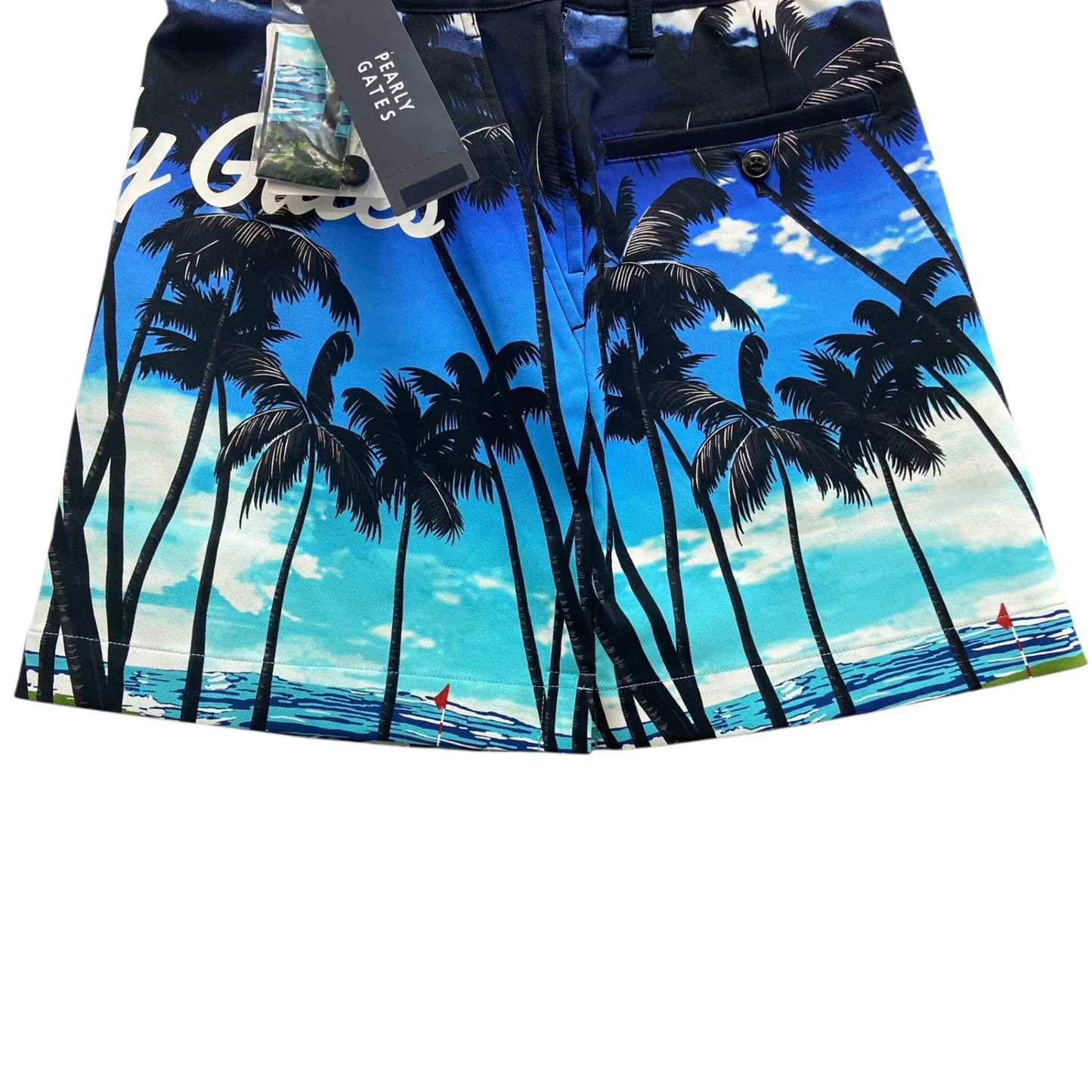 タグ付き　パーリーゲイツ　レディースゴルフアパレル　ショートスカート　サイズ0　ハワイアンデザイン　女性用　ウェア　PEARLY GATES