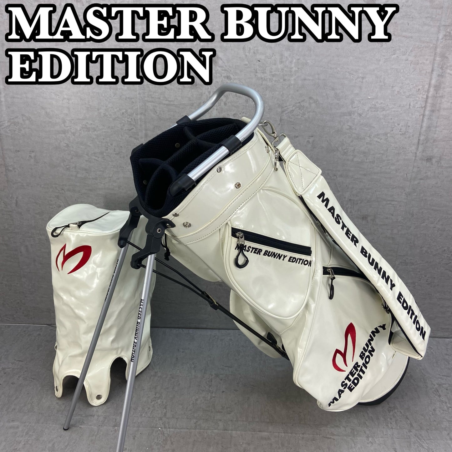 マスターバニーエディション　ゴルフ　スタンド式キャディバッグ　約9.5型　エナメル　MASTER BUNNY EDITION