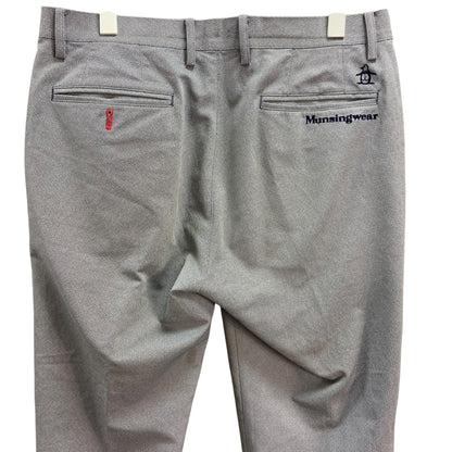 マンシングウェア　メンズ　ボトムス　総柄　グレー系　Lサイズ相当　パンツ　ズボン　スラックス　男性用　ゴルフアパレル　Munsingwear