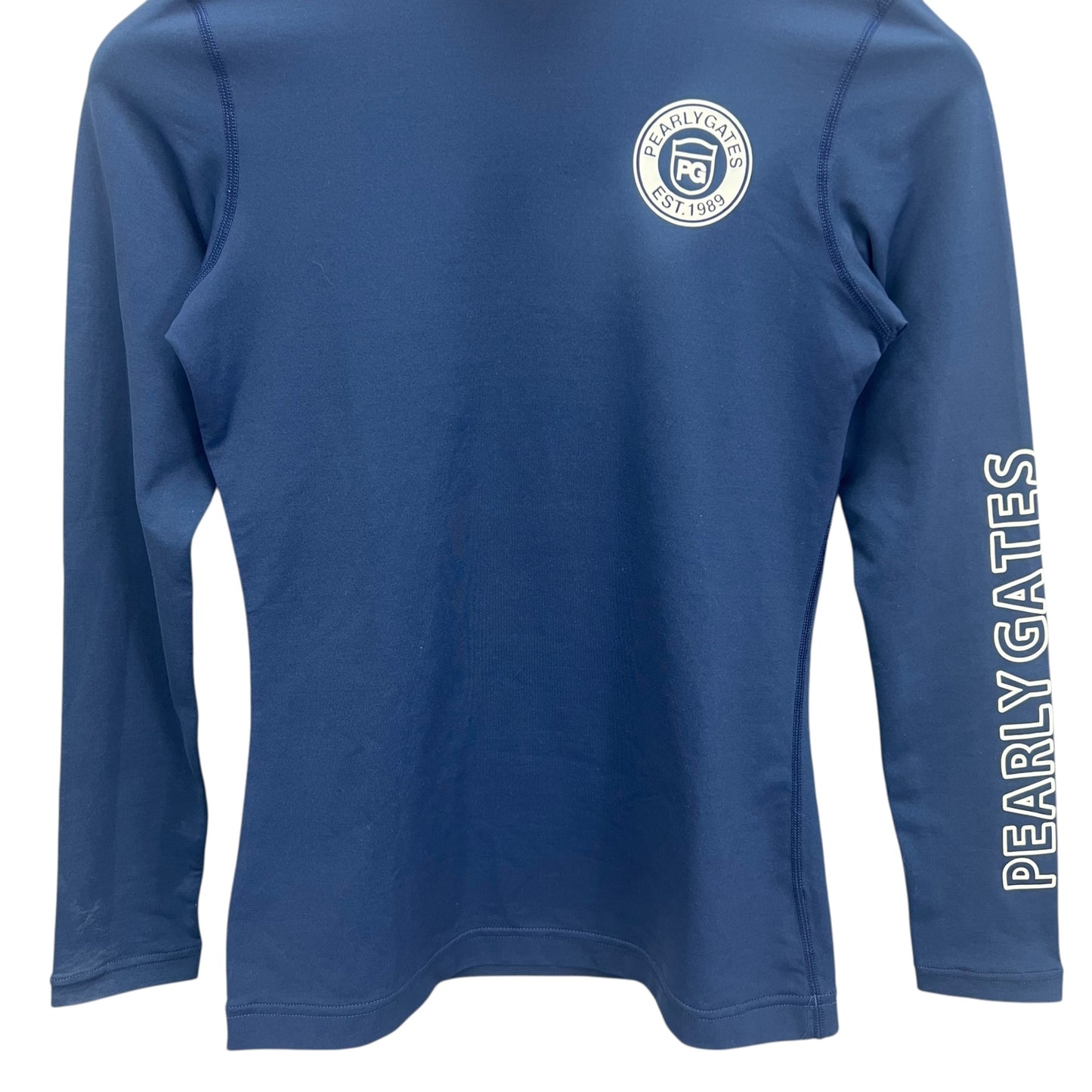 PEARLY GATES パーリーゲイツ　レディース　女性用 長袖トップス インナー　モックネック　ネイビー　0号　Sサイズ