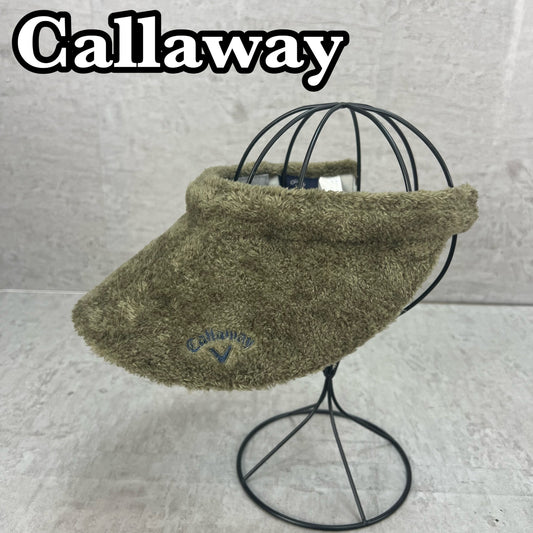 キャロウェイ　レディース　サンバイザー　フリーサイズ　グリーン系　帽子　キャップ　ふわふわ　アパレル　Callaway