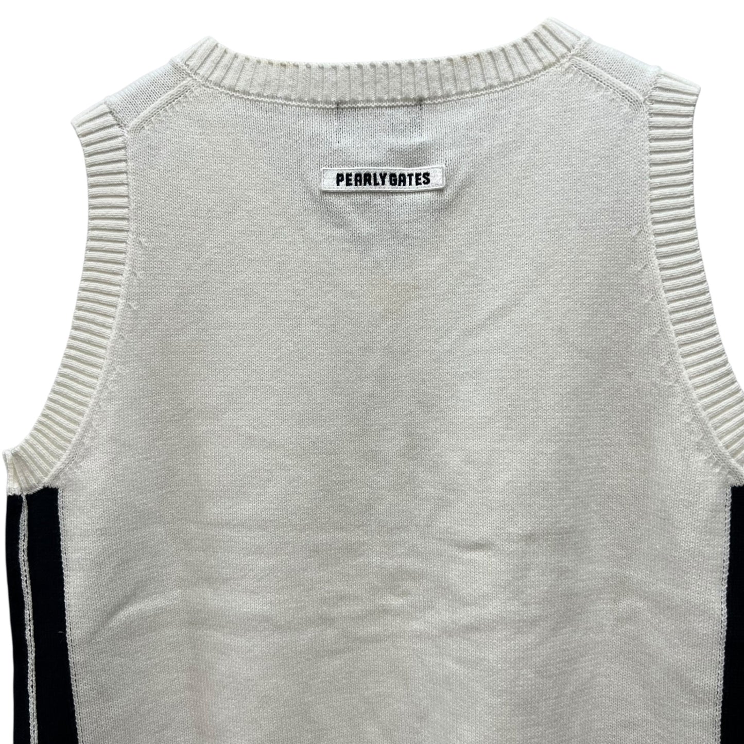 PEARLY GATES パーリーゲイツ　レディース　女性用 ベスト　Vネック　0号　XSサイズ　ホワイト