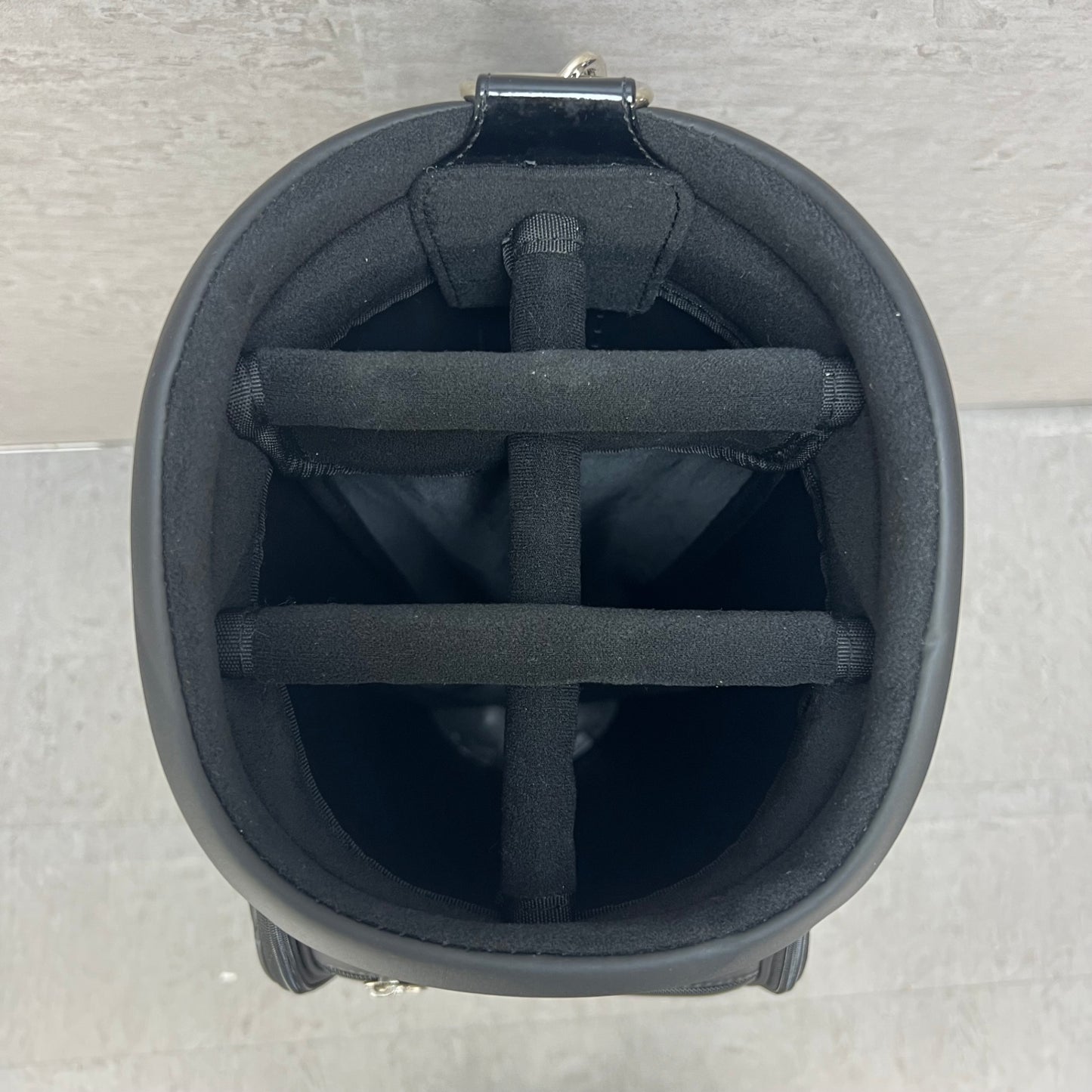 ルコックスポルティフ　ゴルフ　カート式キャディバッグ　PUレザー　約8.5型　ブラック　黒　LE COQ SPORTIF