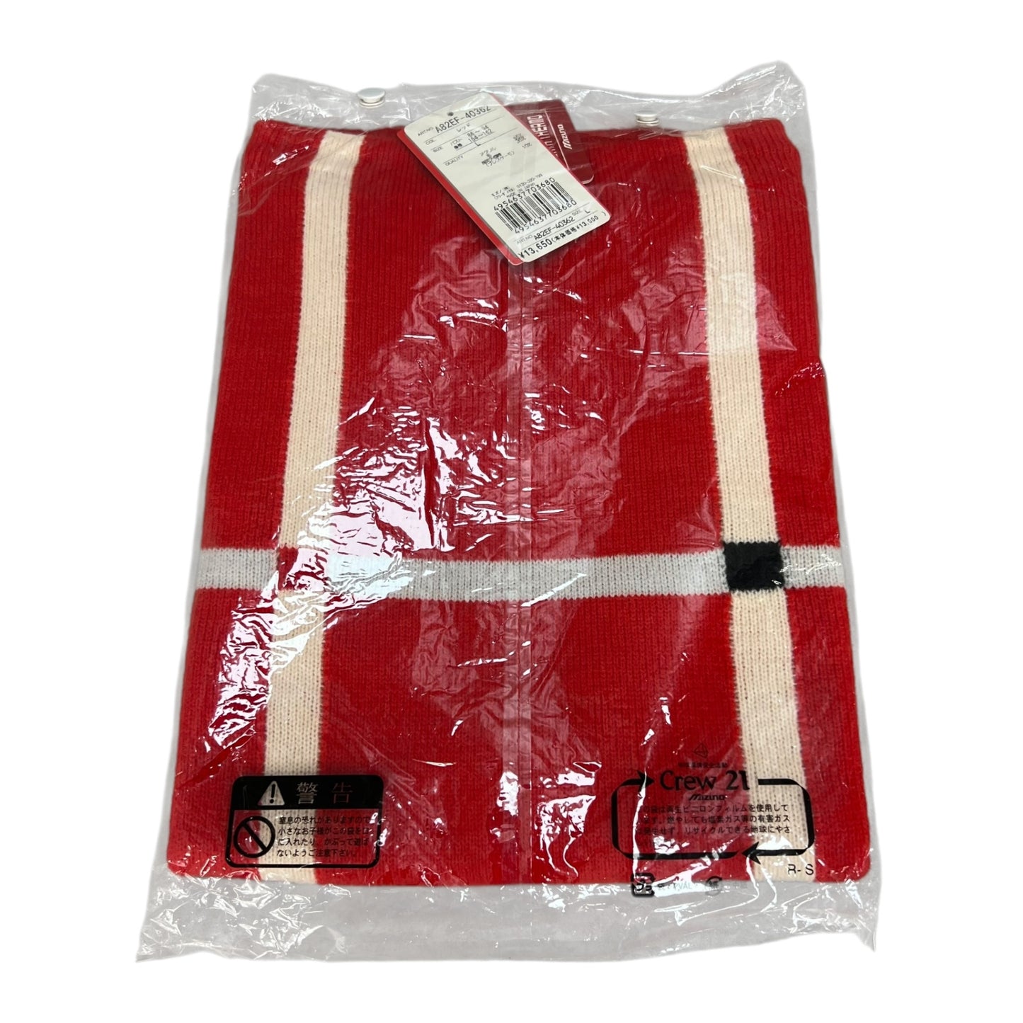 ミズノ　メンズゴルフウェア　ベスト　L　レッド　赤 ホワイト　白　チェック柄　Mizuno　アパレル