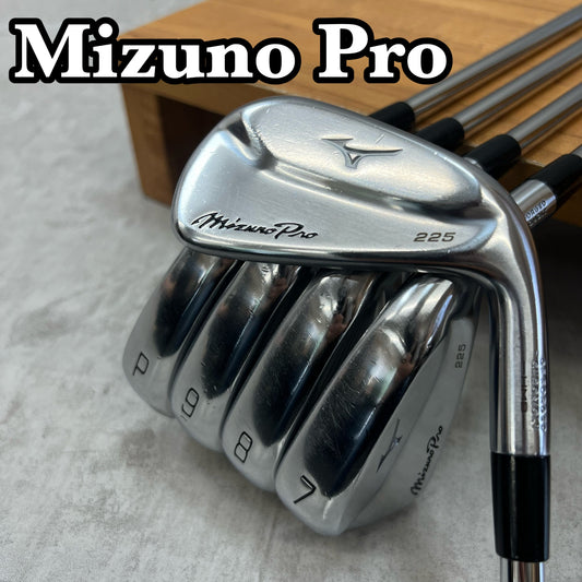 ミズノプロ 225 メンズゴルフ アイアンセット 5本 右利き用 S200 スチール マッスルバック Mizuno Pro