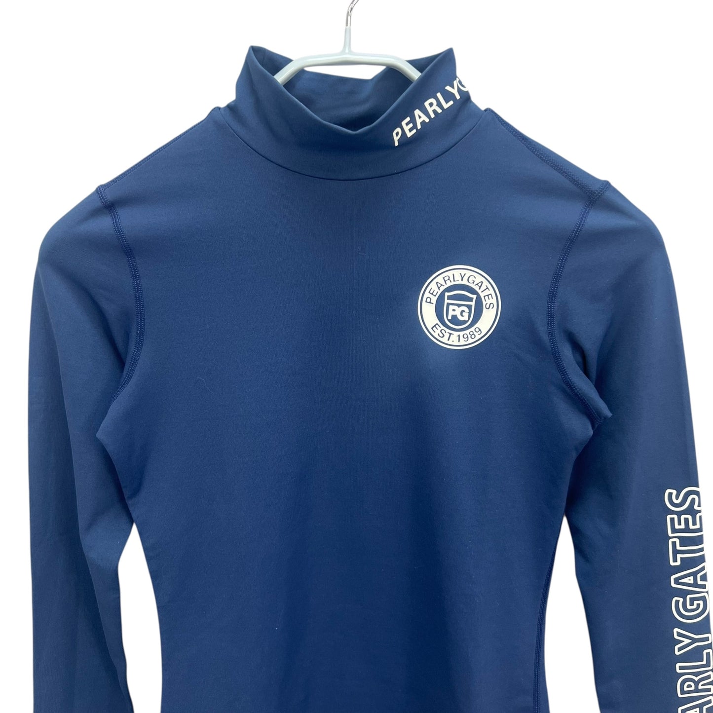 PEARLY GATES パーリーゲイツ　レディース　女性用 長袖トップス インナー　モックネック　ネイビー　0号　Sサイズ