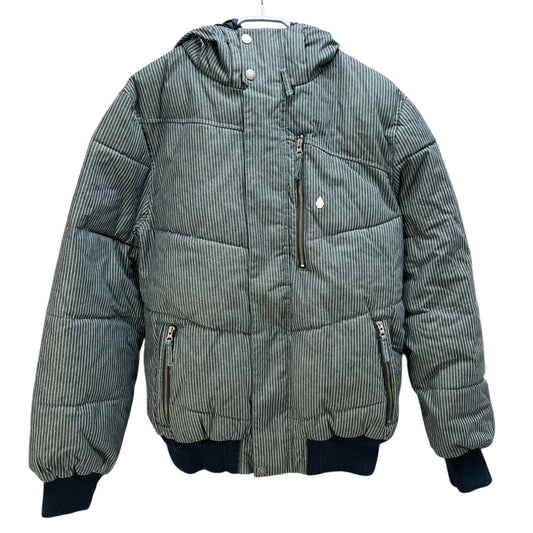 VOLCOM STONE　中綿ジャケット　Lサイズ　ストライプ　デニム系生地　ネイビー系カラー　ボルコム