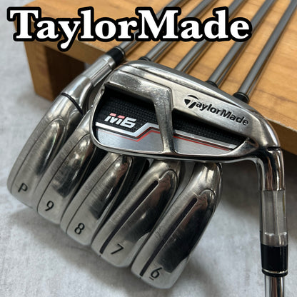 TaylorMade テーラーメイド M6 メンズゴルフ アイアンセット 5番〜PW 6本 右利き用 純正シャフト スチール S