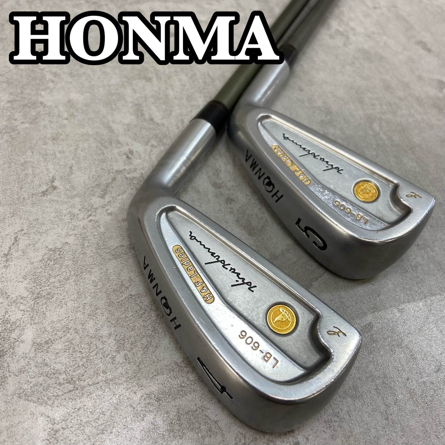 ホンマ　LB-606　4S　GP　レディースゴルフ　アイアンセット　2本　L　右利き用　4番　5番　ロング　HONMA