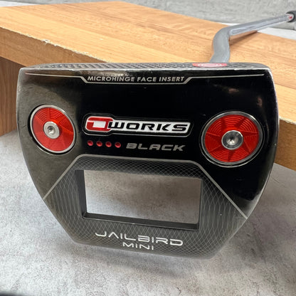 ODYSSEY　オデッセイ　Oworks　BLACK　JAILBIRD　MINI　レディースゴルフ　PT　パター　ネオマレット　ベントネック　32.7インチ　右利き用