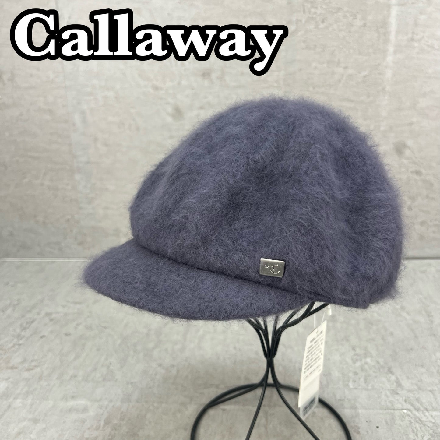 キャロウェイ　ゴルフアパレル　キャスケット　ユニセックス　フリーサイズ　キャップ　帽子　グレー系　アンゴラ　Callaway