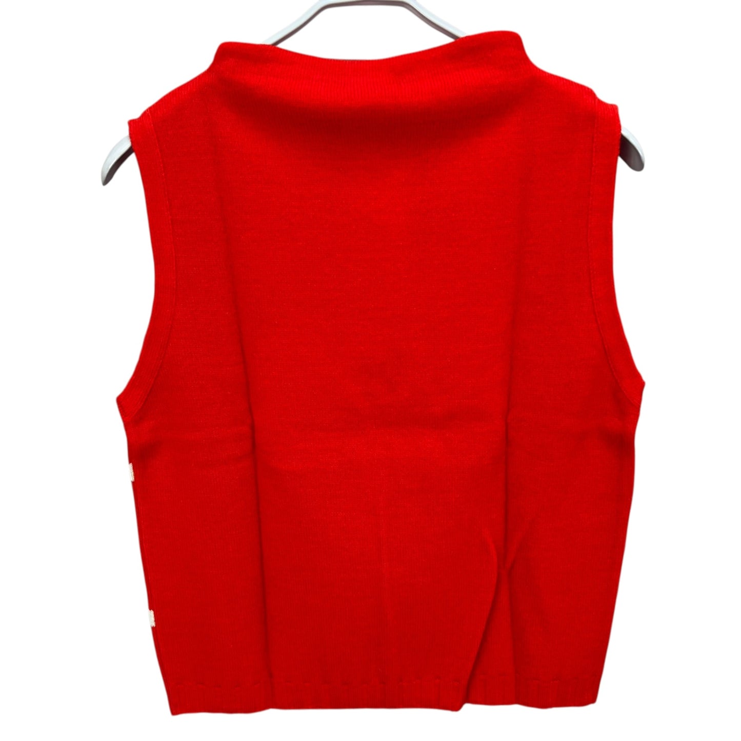 ミズノ　メンズゴルフウェア　ベスト　L　レッド　赤 ホワイト　白　チェック柄　Mizuno　アパレル