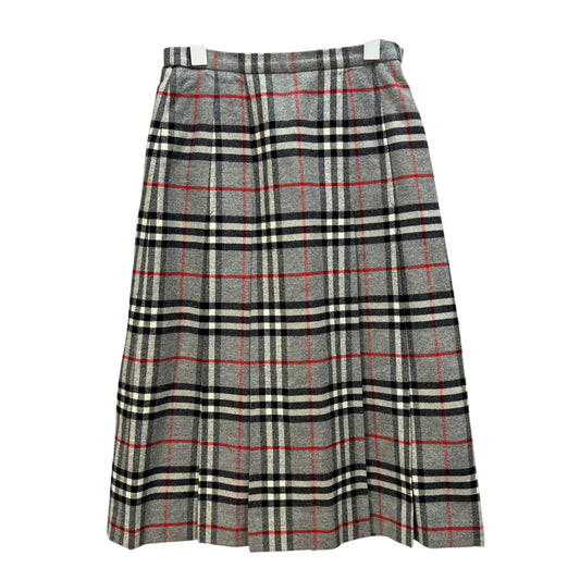 バーバリーズ　レディース　スカート　ノヴァチェック柄　グレーベース　女性用　BURBERRYS