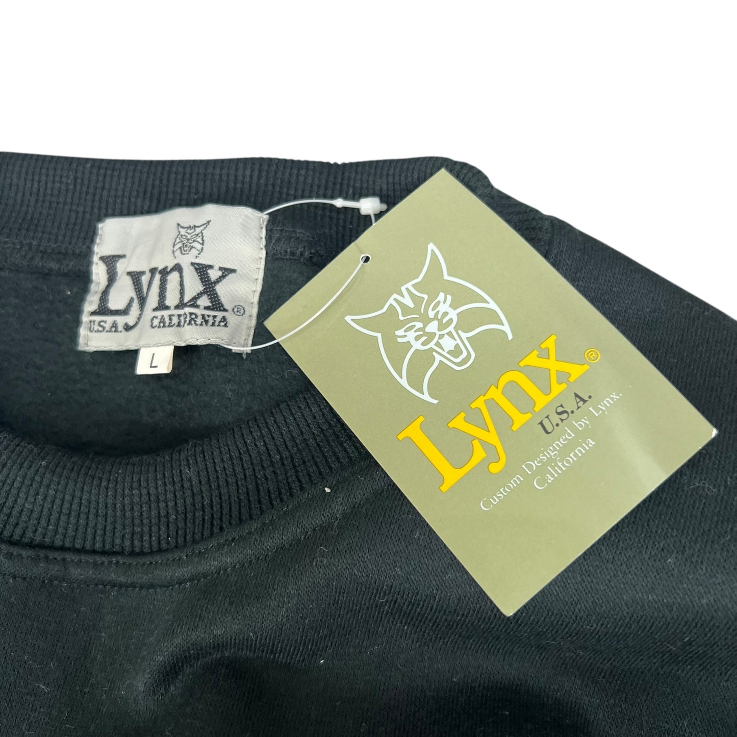 リンクス　メンズゴルフウェア　トレーナー　L　ブラック　黒　Lynx　長袖トップス　アパレル