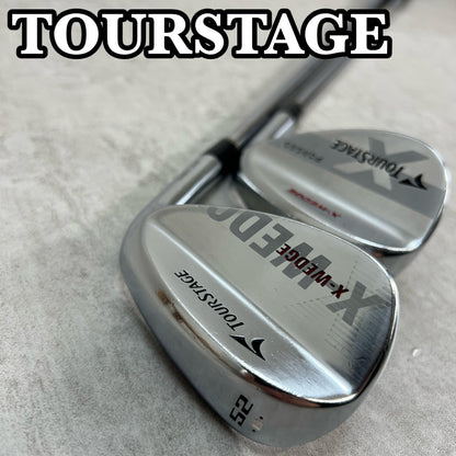 ツアーステージ　X-WEDGE　メンズゴルフ　ウェッジ2本セット　S200　右利き用　アプローチ　サンド　52° 58°　TOURSTAGE