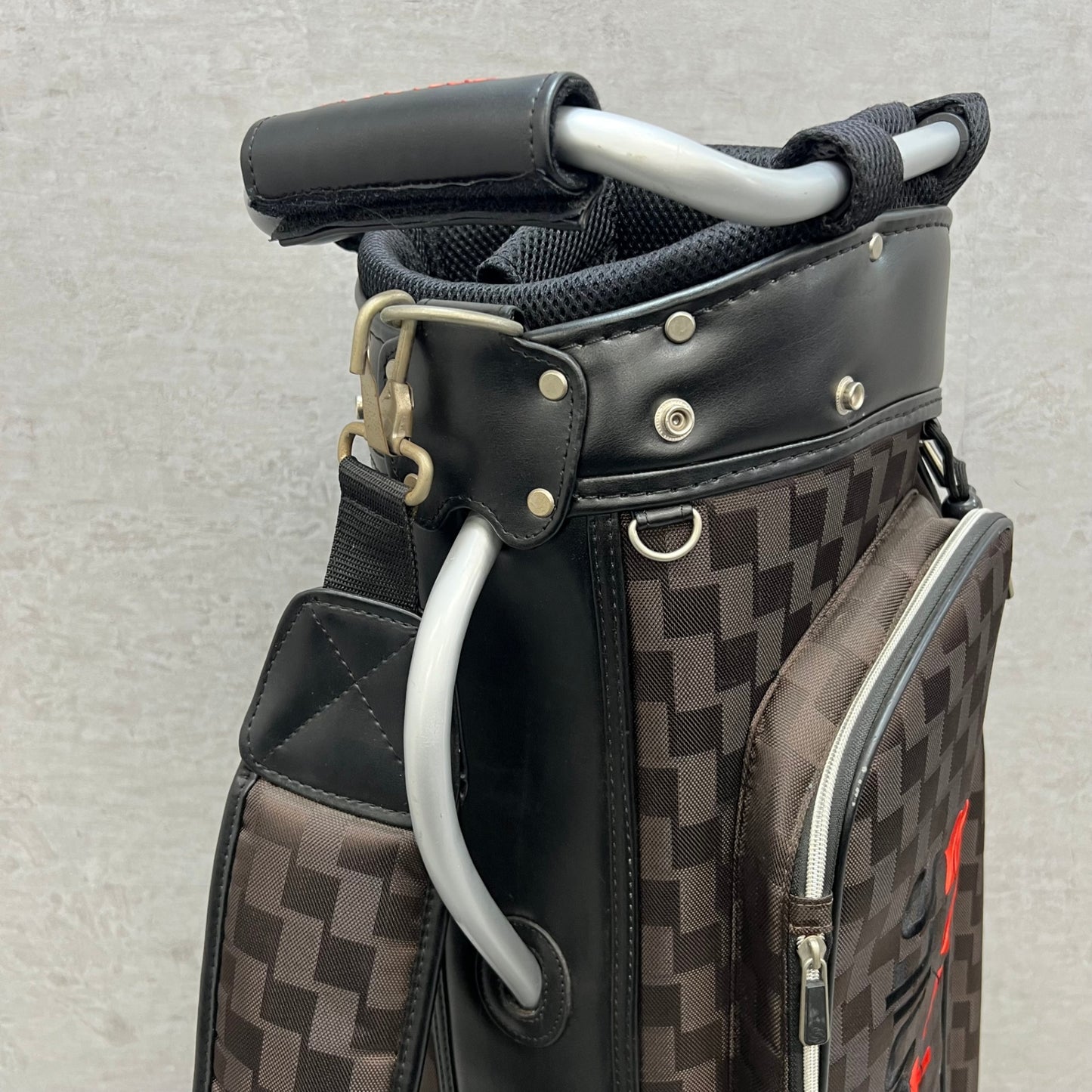 サムソナイト　ゴルフ　キャディバッグ　カート式　約9型　ブラウン　茶系　Samsonite