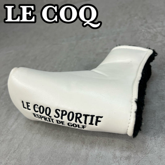 ルコックスポルティフ　ゴルフクラブ用ヘッドカバー　パター　ピン型　ホワイト　白　LE COQ SPORTIF