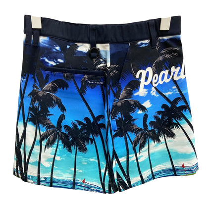 タグ付き　パーリーゲイツ　レディースゴルフアパレル　ショートスカート　サイズ0　ハワイアンデザイン　女性用　ウェア　PEARLY GATES