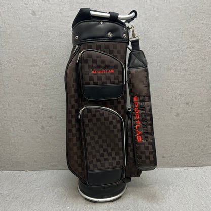サムソナイト　ゴルフ　キャディバッグ　カート式　約9型　ブラウン　茶系　Samsonite