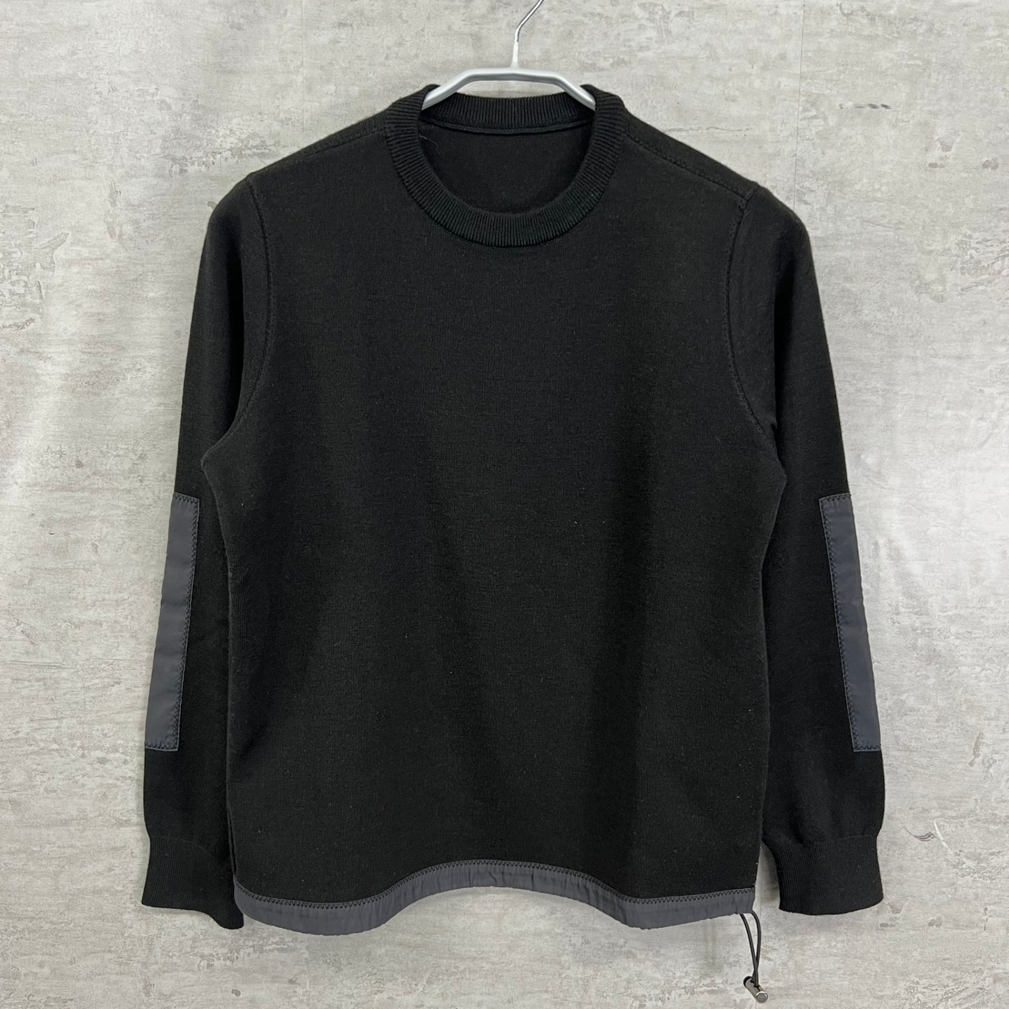 ランバン　メンズ　ゴルフウェア　長袖トップス　ウール　40　ブラック　黒　LANVIN