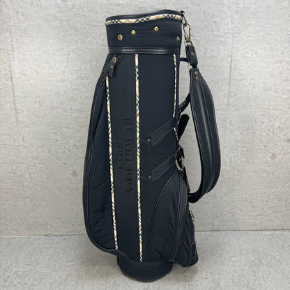 バーバリー　ゴルフ　カート式キャディバッグ　約8.5型　ブラック　黒　ノバチェック柄　BURBERRY
