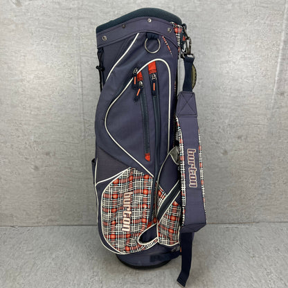 バートン　ゴルフ　カート式キャディバッグ　約9.5型　チェック柄　ナイロン製　BURTON