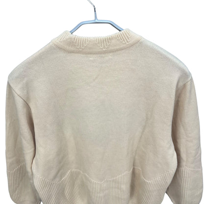 Chloe　クロエ　レディース　女性用 長袖トップス セーター　クルーネック　ラウンドネック　丸首　ベージュ　Mサイズ