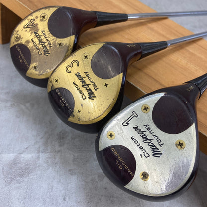 マグレガー　カスタムターニー　メンズゴルフ　パーシモンセット　3本　右利き用　木製　ウッド　MacGregor　CUSTOM TOURNEY