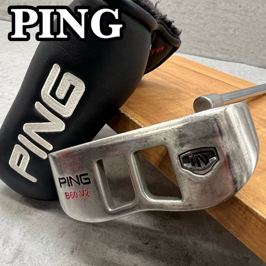 PING　ピン　B60 V2 IN　メンズゴルフ　PT　パター　ピン型　クランク　32.9インチ　右利き用
