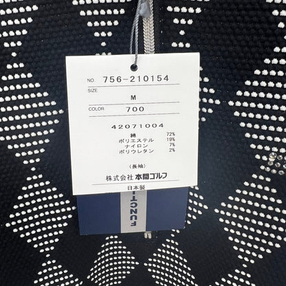 ホンマ　ベレス　メンズゴルフウェア　ハーフジップセーター　M　ブラック　黒　ホワイト　白　HONMA　BERES　長袖トップス