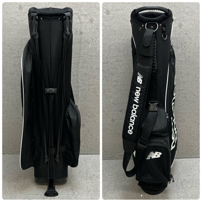 ニューバランス　ゴルフ用　スタンド式　キャディバッグ　約8.5型　ブラック　黒　ポリエステル　New Balance