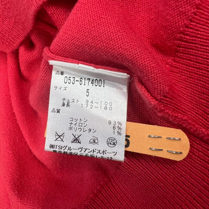 PEARLY GATES パーリーゲイツ　メンズ　男性用 長袖トップス ニットセーター　タートルネック　ピンク　5号　Lサイズ