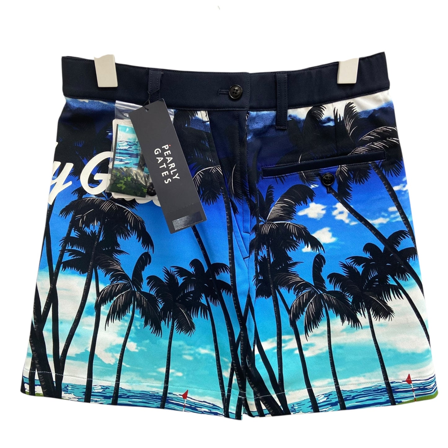 タグ付き　パーリーゲイツ　レディースゴルフアパレル　ショートスカート　サイズ0　ハワイアンデザイン　女性用　ウェア　PEARLY GATES