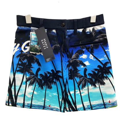 タグ付き　パーリーゲイツ　レディースゴルフアパレル　ショートスカート　サイズ0　ハワイアンデザイン　女性用　ウェア　PEARLY GATES