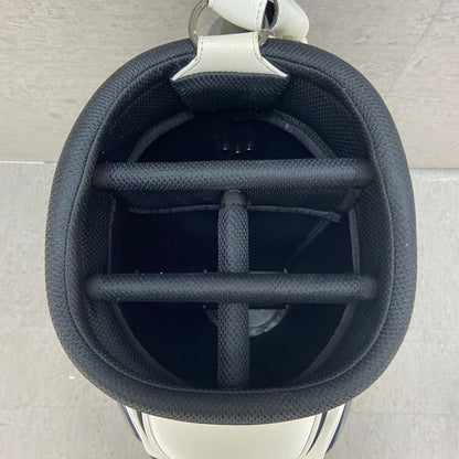 古閑美保直筆サイン入り　ゼクシオ　ゴルフ用品　カート式　キャディバッグ　約9型　PUレザー　エナメル　XXIO