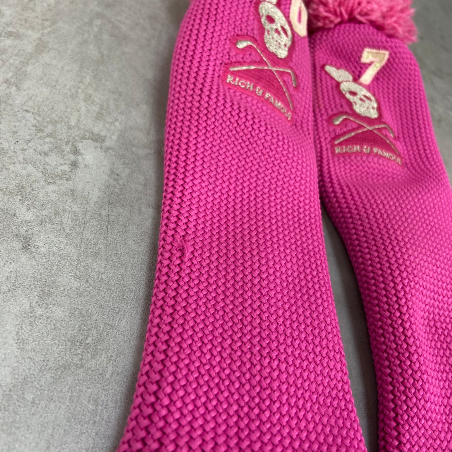 MARK＆LONA　ゴルフクラブ用ヘッドカバー　フェアウェイ　ユーティリティ　7W　UT　ピンク　マークアンドロナ