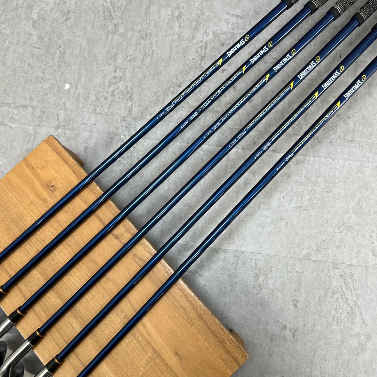SPALDING スポルディング ハイボール パワーアイアン メンズゴルフ アイアンセット 5〜PW 6本 右利き用 カーボン R　中空